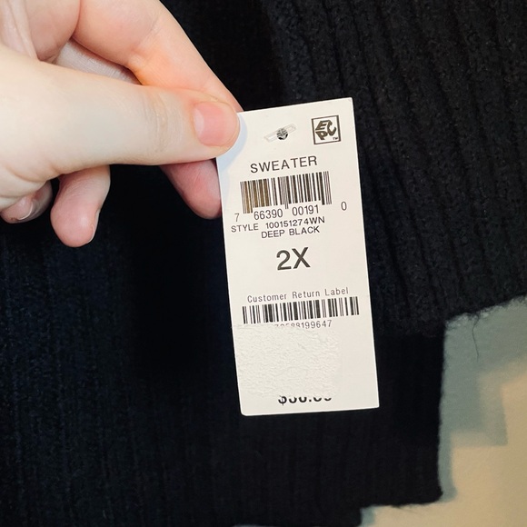 NWT Style & Co 2X Black Knit Turtle Neck Long Sleeve Tunic Sweater Top Ret $56! - Picture 7 of 11